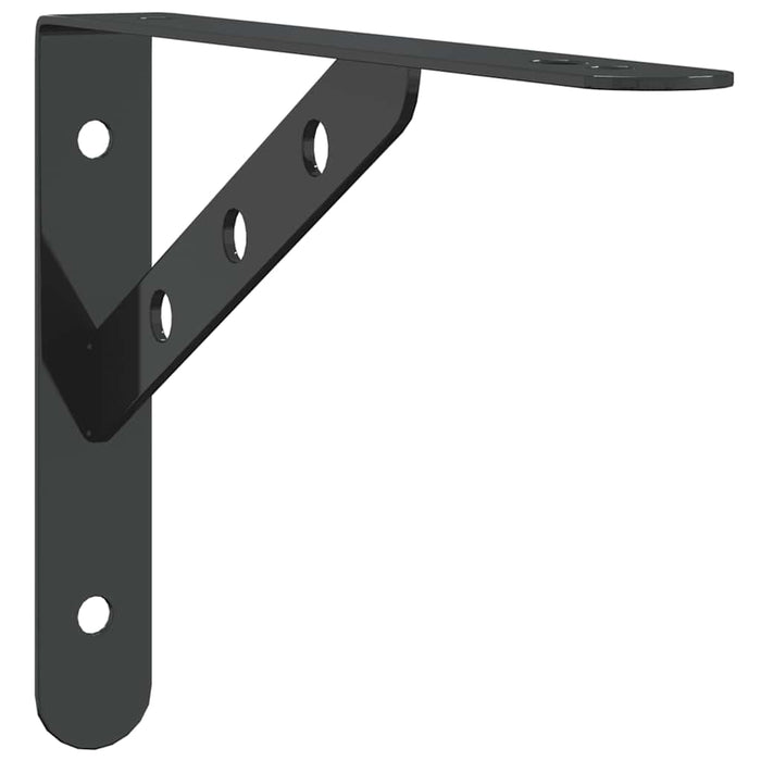 Suporturi rafturi 4 buc. 23,5x2,5x15,5 cm negru oțel inoxidabil - WALTI WALTI