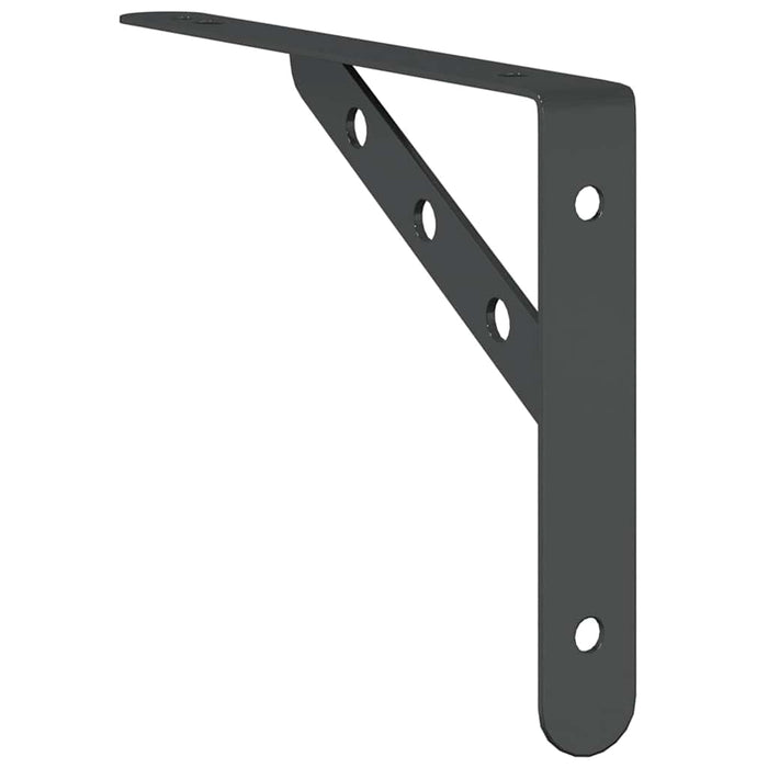 Suporturi rafturi 4 buc. 23,5x2,5x15,5 cm negru oțel inoxidabil - WALTI WALTI