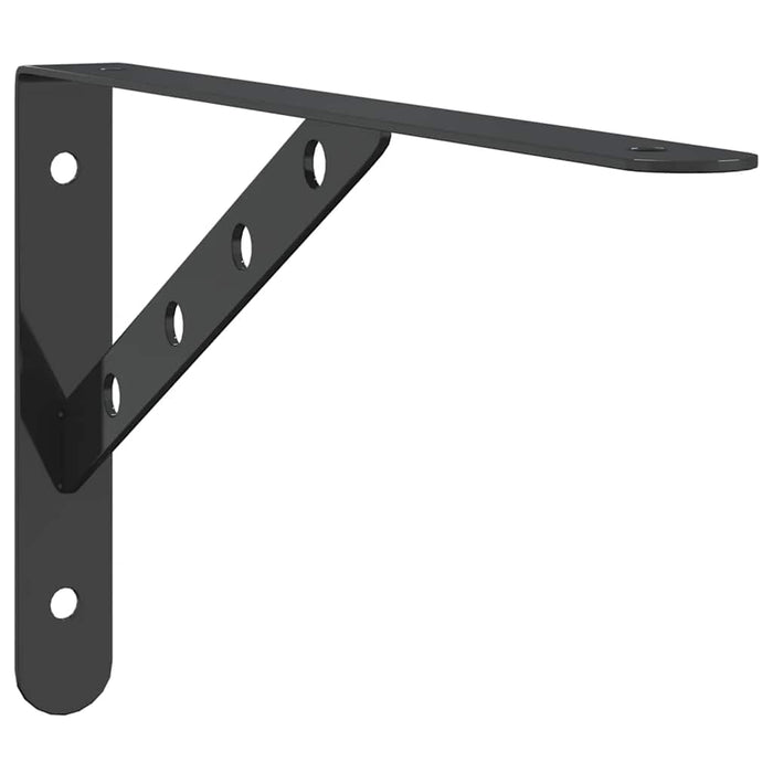 Suporturi rafturi 4 buc. 30x2,5x15,5 cm negru oțel inoxidabil - WALTI WALTI