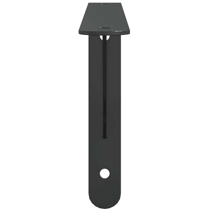 Suporturi rafturi 4 buc. 30x2,5x15,5 cm negru oțel inoxidabil - WALTI WALTI