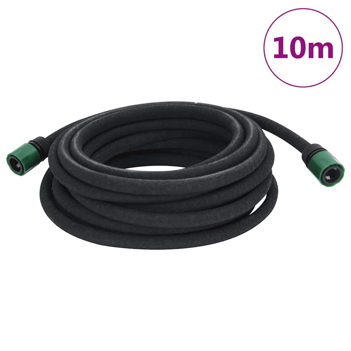 Furtun poros de grădină, negru, 0,6", 10 m, cauciuc - WALTI WALTI