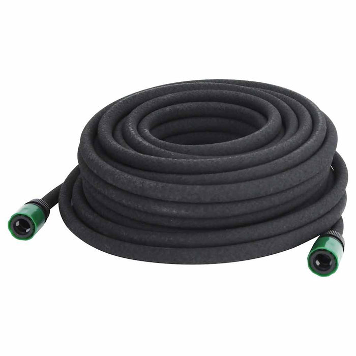 Furtun poros de grădină, negru, 0,6", 25 m, cauciuc - WALTI WALTI