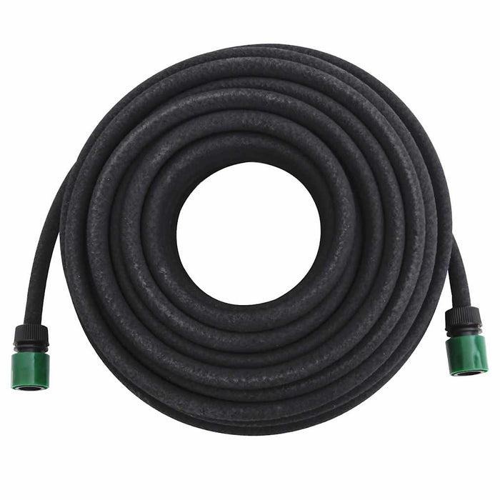 Furtun poros de grădină, negru, 0,6", 25 m, cauciuc - WALTI WALTI