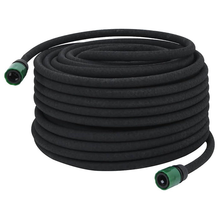 Furtun poros de grădină, negru, 0,6", 50 m, cauciuc - WALTI WALTI
