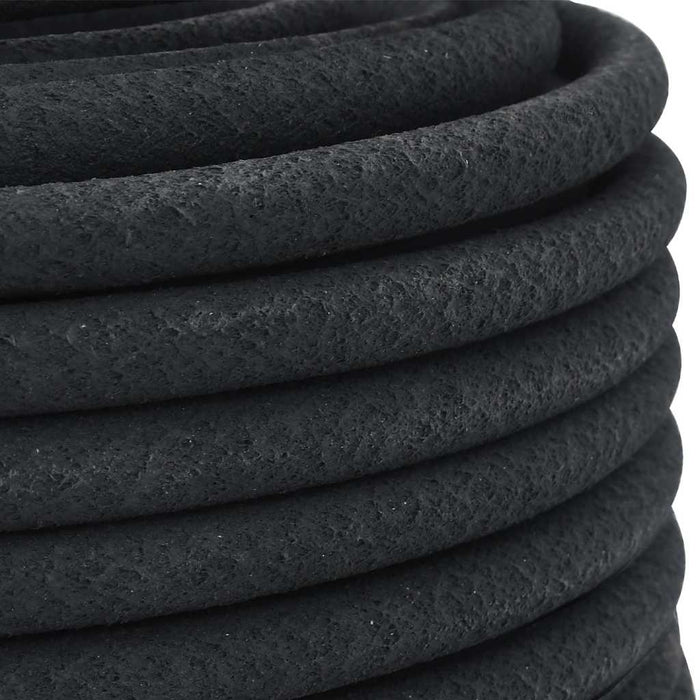 Furtun poros de grădină, negru, 0,6", 50 m, cauciuc - WALTI WALTI