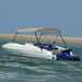 Parasolar barcă Bimini cu 2 arcuri, gri, 150x120x110 cm - WALTI WALTI