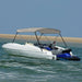 Parasolar barcă Bimini cu 2 arcuri, gri, 180x130x110 cm - WALTI WALTI