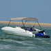 Parasolar barcă Bimini cu 2 arcuri, gri, 180x150x110 cm - WALTI WALTI