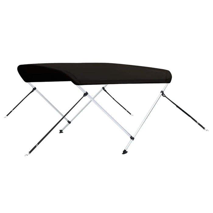 Parasolar barcă Bimini cu 2 arcuri, negru, 150x120x110 cm - WALTI WALTI