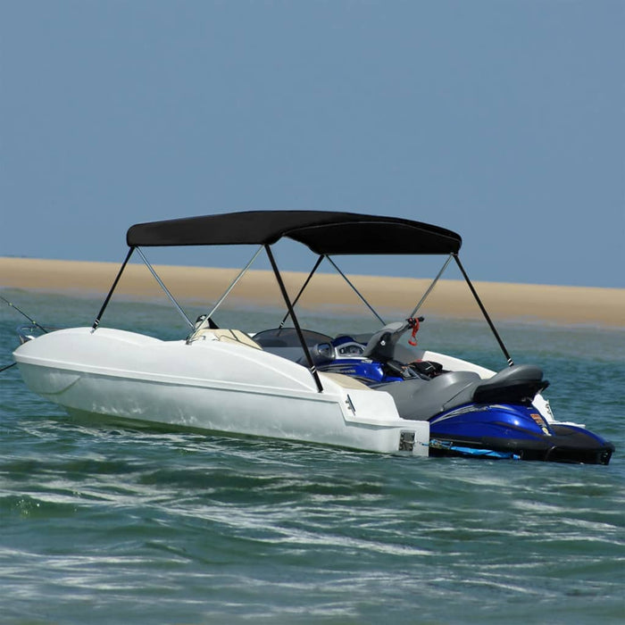 Parasolar barcă Bimini cu 2 arcuri, negru, 150x120x110 cm - WALTI WALTI