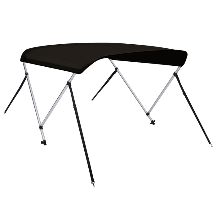 Parasolar barcă Bimini cu 2 arcuri, negru, 180x130x110 cm - WALTI WALTI