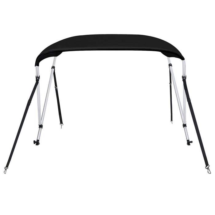 Parasolar barcă Bimini cu 2 arcuri, negru, 180x130x110 cm - WALTI WALTI