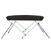 Parasolar barcă Bimini cu 2 arcuri, negru, 180x130x110 cm - WALTI WALTI
