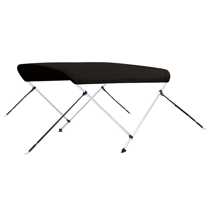 Parasolar barcă Bimini cu 2 arcuri, negru, 180x130x110 cm - WALTI WALTI