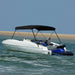 Parasolar barcă Bimini cu 2 arcuri, negru, 180x130x110 cm - WALTI WALTI