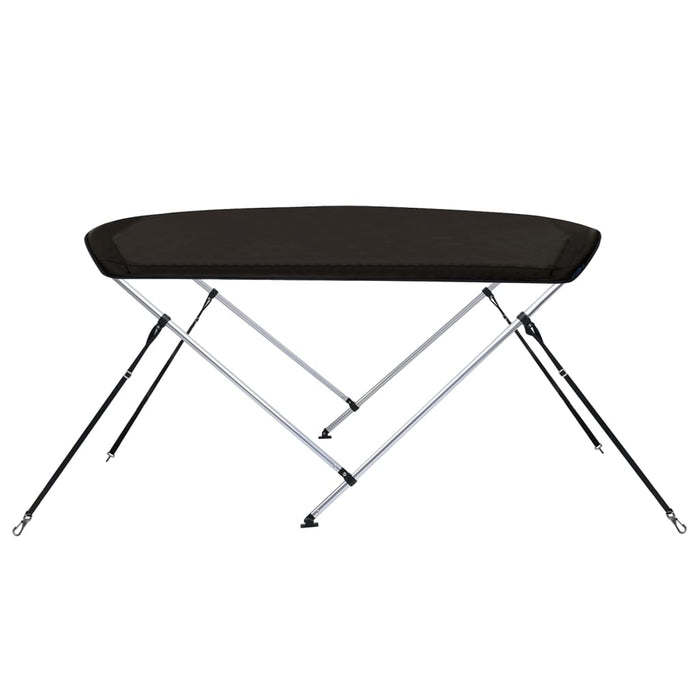 Parasolar barcă Bimini cu 2 arcuri, negru, 180x150x110 cm - WALTI WALTI