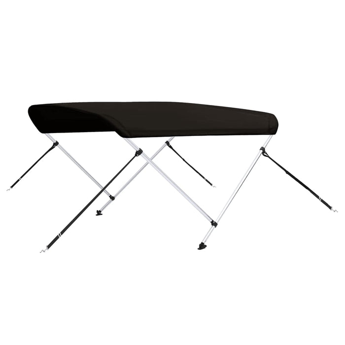 Parasolar barcă Bimini cu 2 arcuri, negru, 180x150x110 cm - WALTI WALTI