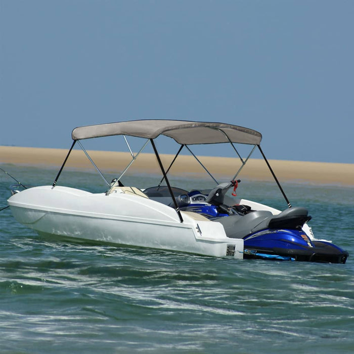 Parasolar barcă Bimini cu 3 arcuri, gri, 183x140x137 cm - WALTI WALTI
