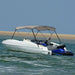 Parasolar barcă Bimini cu 3 arcuri, gri, 183x160x137 cm - WALTI WALTI
