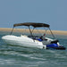 Parasolar barcă Bimini cu 3 arcuri, negru, 183x196x137 cm - WALTI WALTI