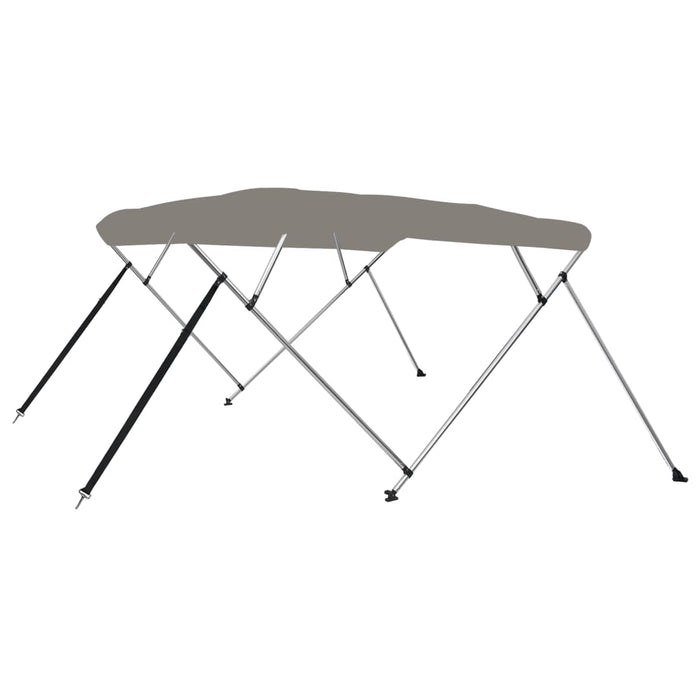 Parasolar barcă Bimini cu 4 arcuri, gri, 243x180x137 cm - WALTI WALTI