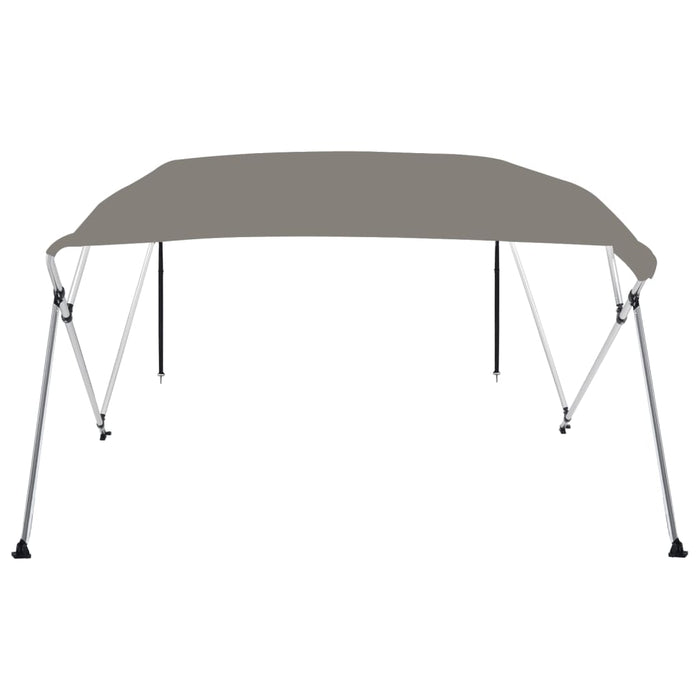 Parasolar barcă Bimini cu 4 arcuri, gri, 243x180x137 cm - WALTI WALTI