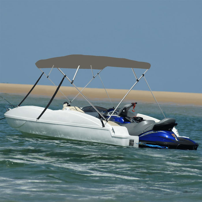 Parasolar barcă Bimini cu 4 arcuri, gri, 243x180x137 cm - WALTI WALTI