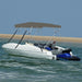 Parasolar barcă Bimini cu 4 arcuri, gri, 243x180x137 cm - WALTI WALTI