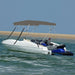 Parasolar barcă Bimini cu 4 arcuri, gri, 243x210x137 cm - WALTI WALTI