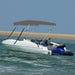 Parasolar barcă Bimini cu 4 arcuri, gri, 243x244x137 cm - WALTI WALTI