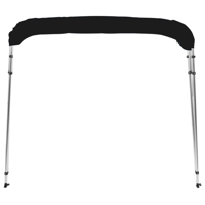 Parasolar barcă Bimini cu 4 arcuri, negru, 243x180x137 cm WALTI
