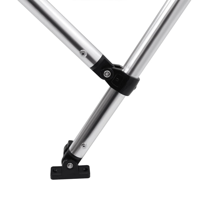 Parasolar barcă Bimini cu 4 arcuri, negru, 243x180x137 cm WALTI
