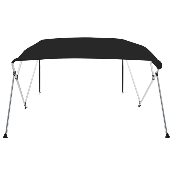 Parasolar barcă Bimini cu 4 arcuri, negru, 243x196x137 cm - WALTI WALTI