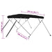 Parasolar barcă Bimini cu 4 arcuri, negru, 243x196x137 cm - WALTI WALTI