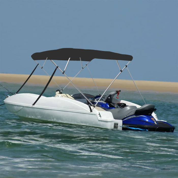 Parasolar barcă Bimini cu 4 arcuri, negru, 243x196x137 cm - WALTI WALTI