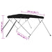 Parasolar barcă Bimini cu 4 arcuri, negru, 243x244x137 cm - WALTI WALTI