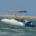 Parasolar Bimini 4 arcuri, pereți laterali 243x(170-182)x137 cm - WALTI WALTI
