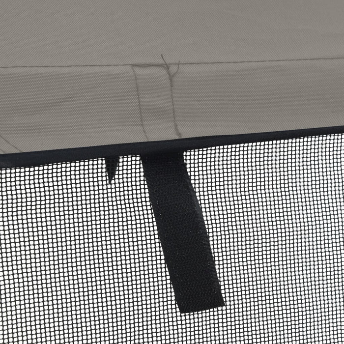 Parasolar Bimini 3 arcuri pereți din plasă 183x(170-182)x137 cm - WALTI WALTI