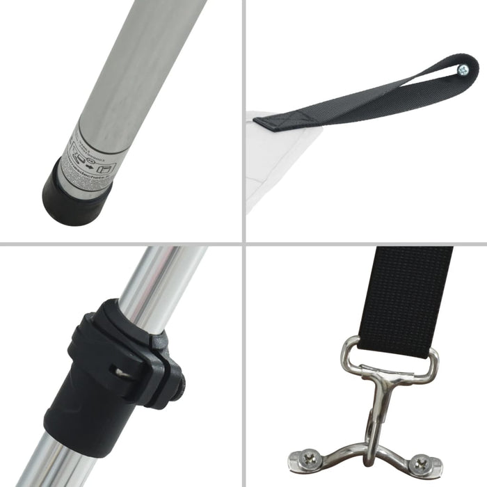 Extensie parasolar T-Top, alb, 170x170x(115-183) cm WALTI