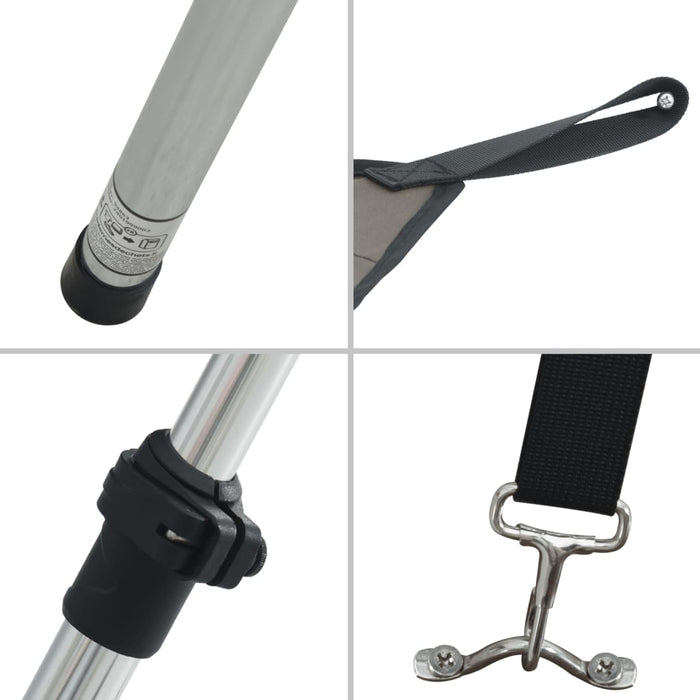 Extensie parasolar T-Top, gri antracit, 170x170x(115-183) cm - WALTI WALTI