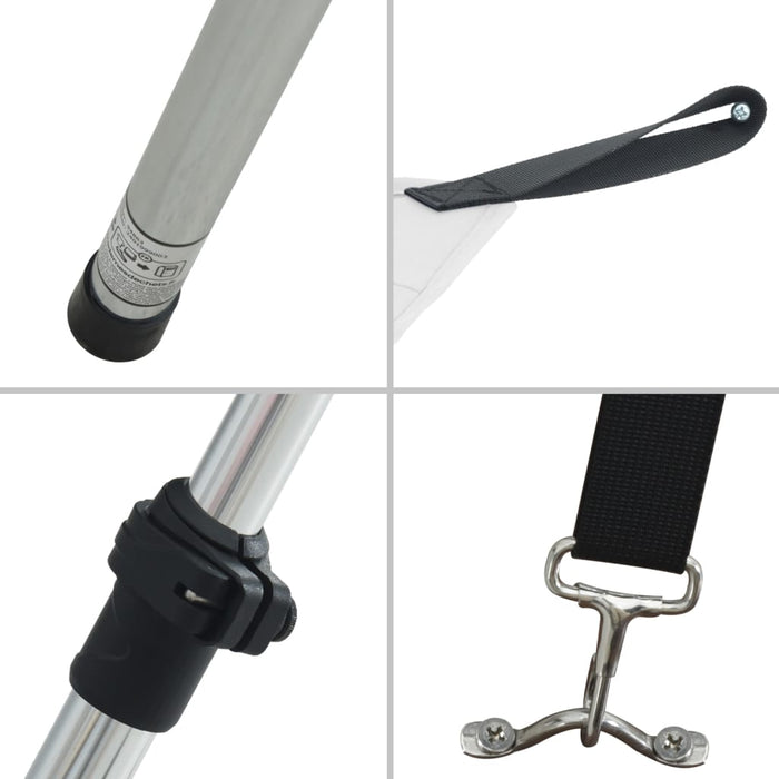 Extensie parasolar T-Top, alb, 170x208x(115-183) cm WALTI