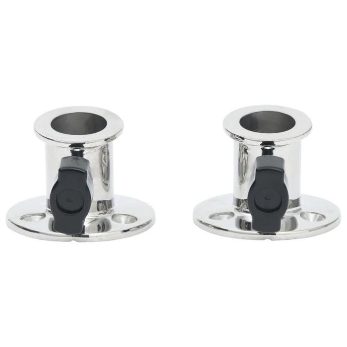 Baza rotundă tub barcă Bimini, 26 mm, 2 buc.,-oțel inoxidabil - WALTI WALTI