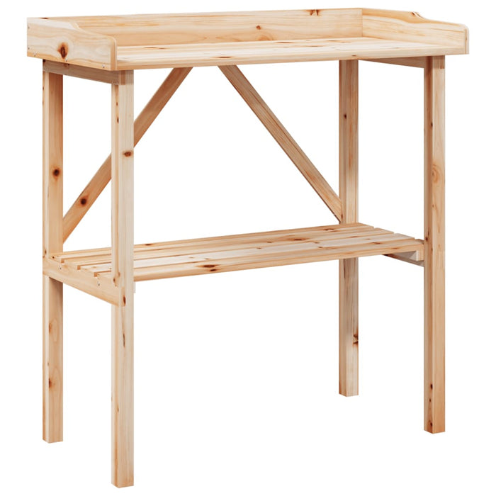 Masă de plante cu raft, 78x38x82,5 cm, lemn masiv de brad - WALTI WALTI