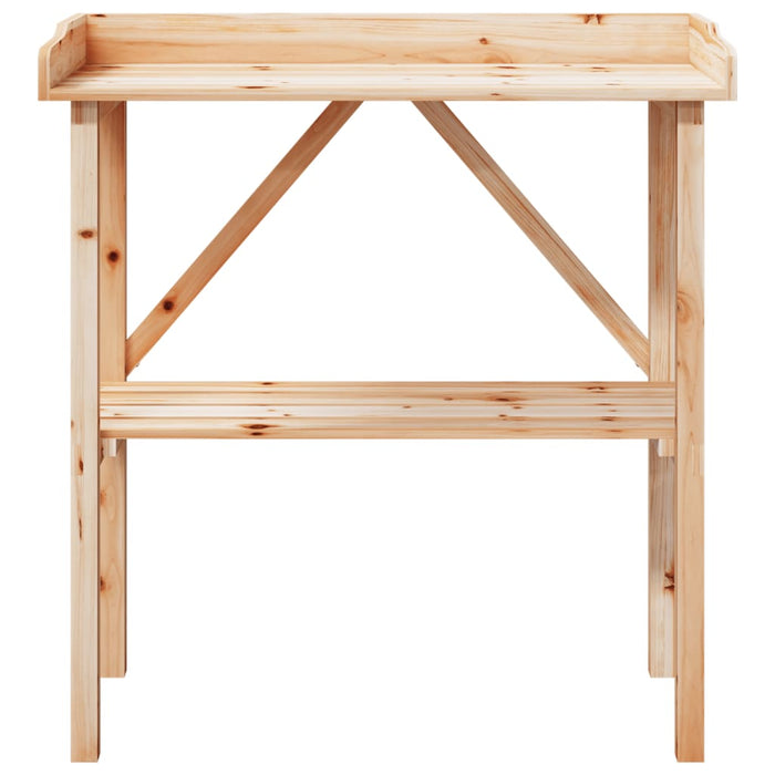 Masă de plante cu raft, 78x38x82,5 cm, lemn masiv de brad - WALTI WALTI