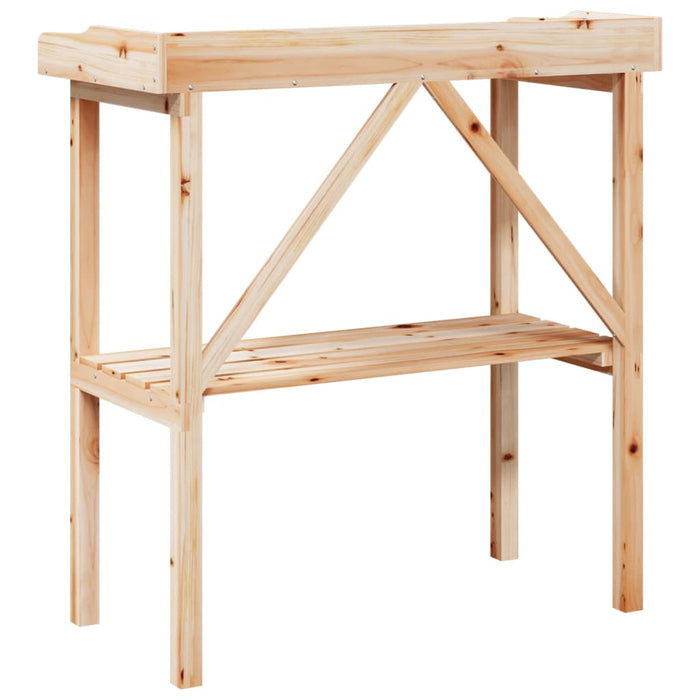 Masă de plante cu raft, 78x38x82,5 cm, lemn masiv de brad - WALTI WALTI