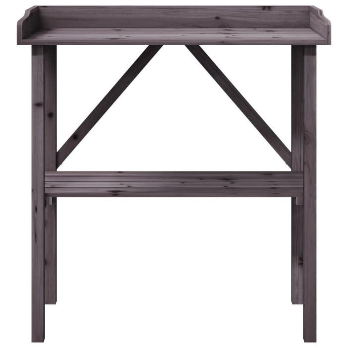 Masă de plante cu raft, gri, 78x38x82,5 cm, lemn masiv de brad - WALTI WALTI