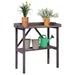 Masă de plante cu raft, gri, 78x38x82,5 cm, lemn masiv de brad - WALTI WALTI