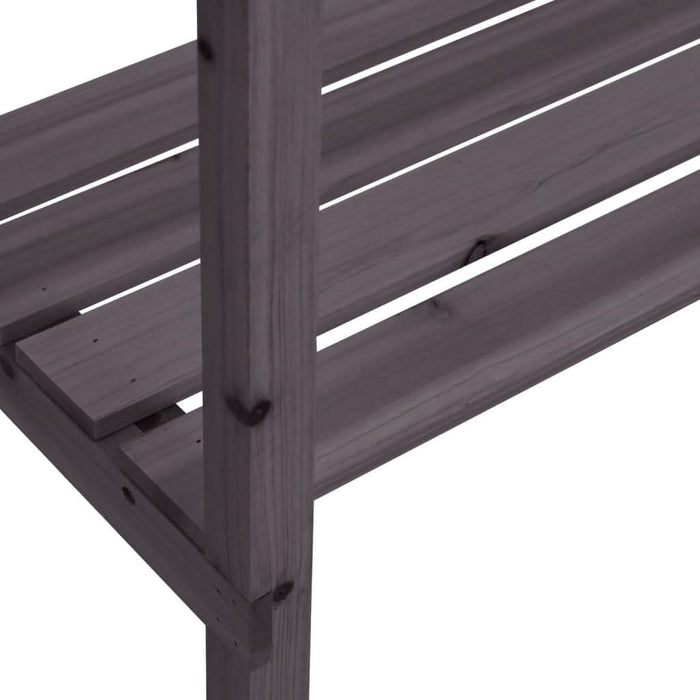 Masă de plante cu raft, gri, 78x38x82,5 cm, lemn masiv de brad - WALTI WALTI
