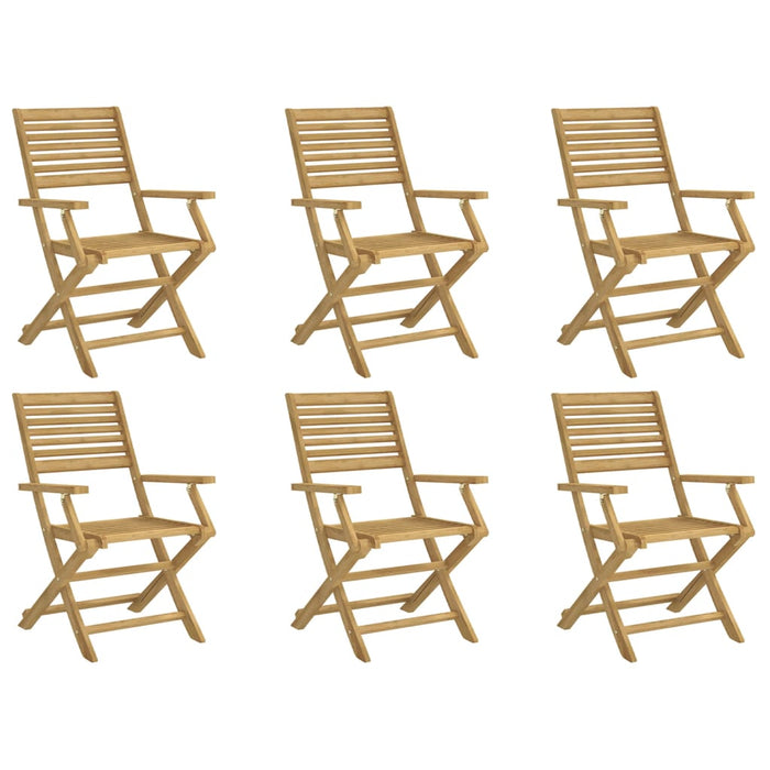 Scaune grădină pliante 6 buc 54,5x61,5x86,5cm lemn masiv acacia - WALTI WALTI