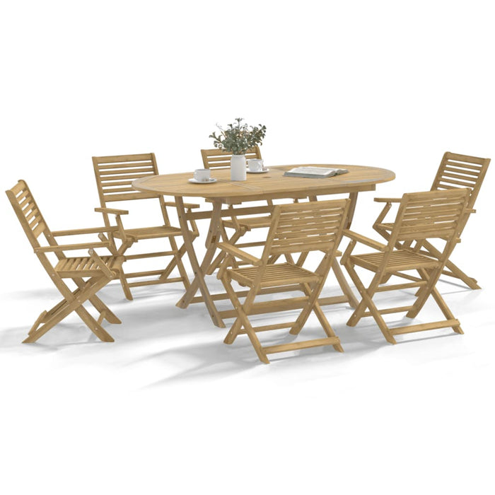 Scaune grădină pliante 8 buc 54,5x61,5x86,5cm lemn masiv acacia - WALTI WALTI